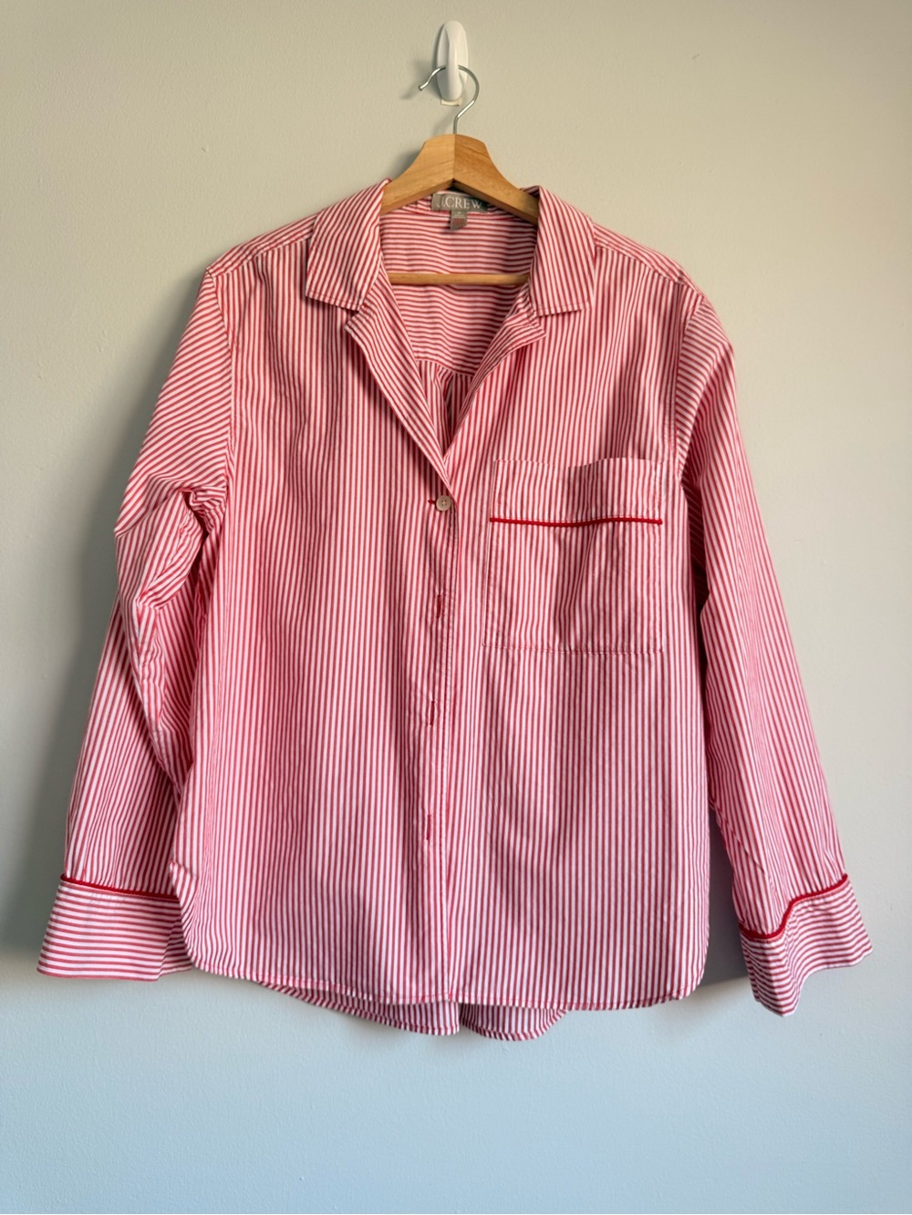 J.Crew Striped Button Down Shirt Blouse (Pyjama Style) size M